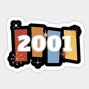 2001 Time Capsule Era - Front & Back - Retro Pop Culture Sticker